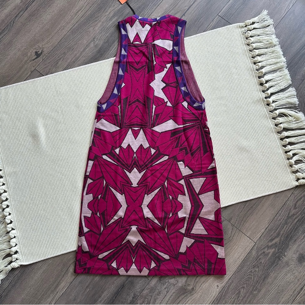 CUSTO BARCELONA Fuchsia Sleeveless Knit Boho Chic Pink Dress - Picture 4 of 5